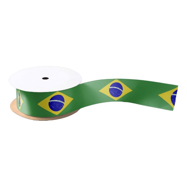 Klassische brasilianische Flagge Satinband (Spule)