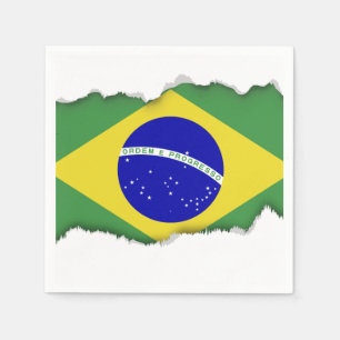 Klassische brasilianische Flagge Serviette