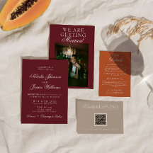 Klassische Burgunder-Luxus-Hochzeit im Retro-Stil 
