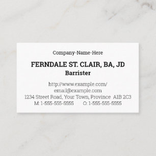 Klassische Business Card im traditionellen Stil Visitenkarte
