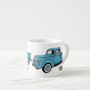 Klassische Cartoon-Illustration eines Pick-up-Truc Espressotasse