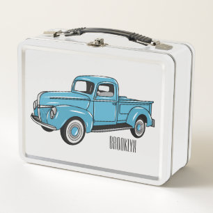 Klassische Cartoon-Illustration eines Pick-up-Truc Metall Brotdose