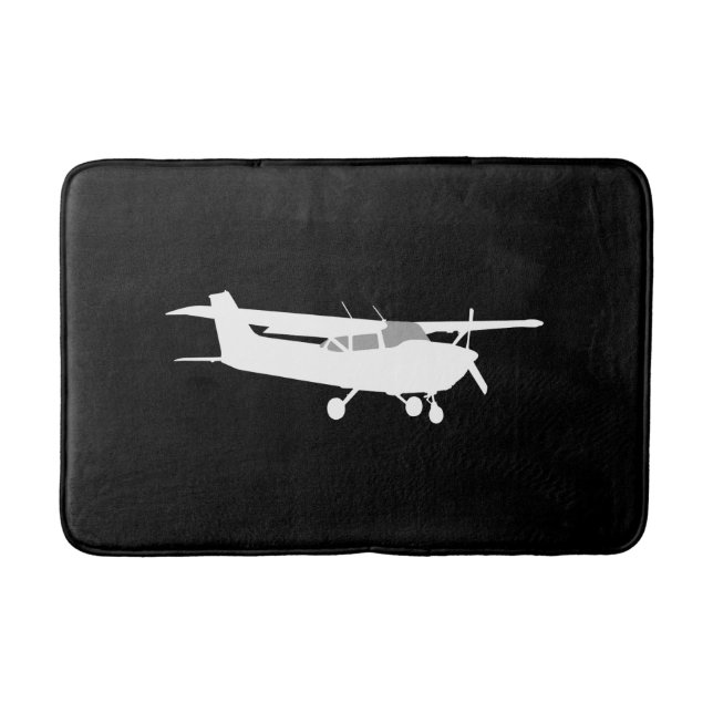 Klassische Cessna-Silhouette Badematte (Vorderseite)
