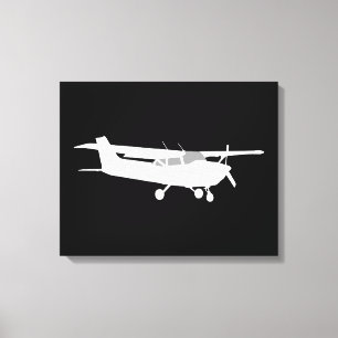 Klassische Cessna-Silhouette Leinwanddruck