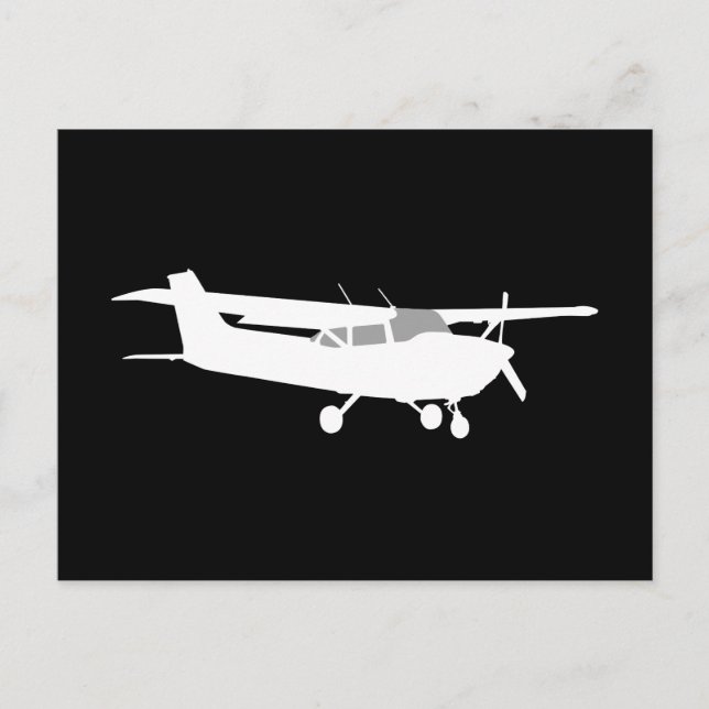 Klassische Cessna-Silhouette Postkarte (Vorderseite)