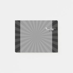 Klassische Cessna Silhouette Sunburst Post-it Klebezettel