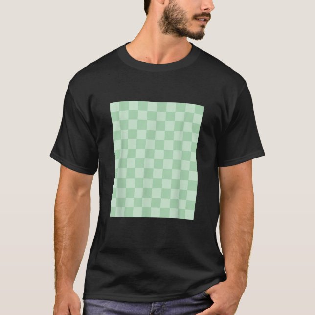 Klassische Checked Schachbrett Checkerboard-Skala  T-Shirt (Vorderseite)