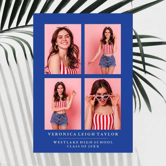 KLASSISCHE CHIC FOTO COLLAGE ABSCHLUSS-ANKÜNDIGUNG EINLADUNG (Von Creator hochgeladen)