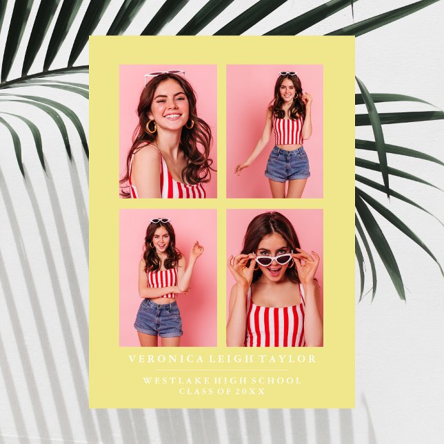 KLASSISCHE CHIC FOTO COLLAGE ABSCHLUSS-ANKÜNDIGUNG EINLADUNG (Von Creator hochgeladen)