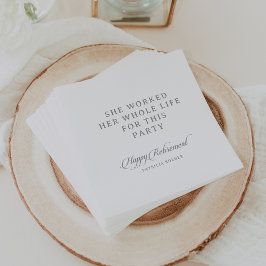 Klassische Chic Kalligrafie Minimale Rente Serviette