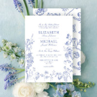 Klassische Chinoiserie Blaue Viktorianische Blumen