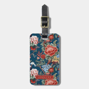 Klassische Chinoiserie Blume Gepäckanhänger