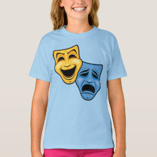 Klassische Comedy- und Tragödientheater-Masken T-Shirt