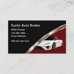 Klassische Coole Auto Broker Exotic Car Businessca Visitenkarte
