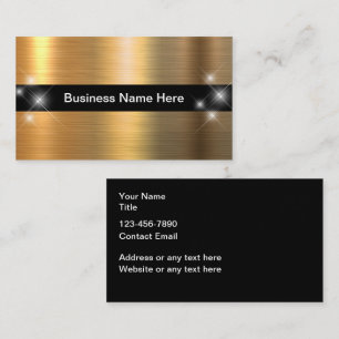 Klassische Coole Gold Tone Glossy Business Cards Visitenkarte