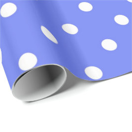 Klassische, coole, weiße und blaue Polka-Punkte Geschenkpapier