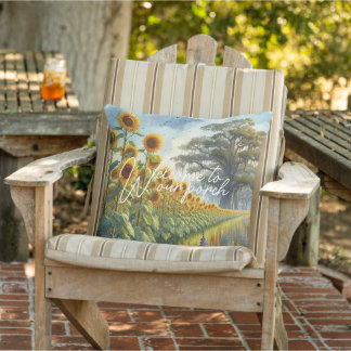 Klassische Country Hütte Blumenbemalung Kissen