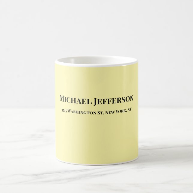 Klassische Creative Trendy Cream Color Kaffeetasse (Mittel)