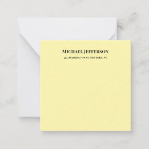 Klassische Creative Trendy Cream Color Mitteilungskarte