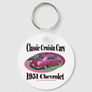 Klassische Cruisin Autos Chevrolet 1951 Schlüsselanhänger