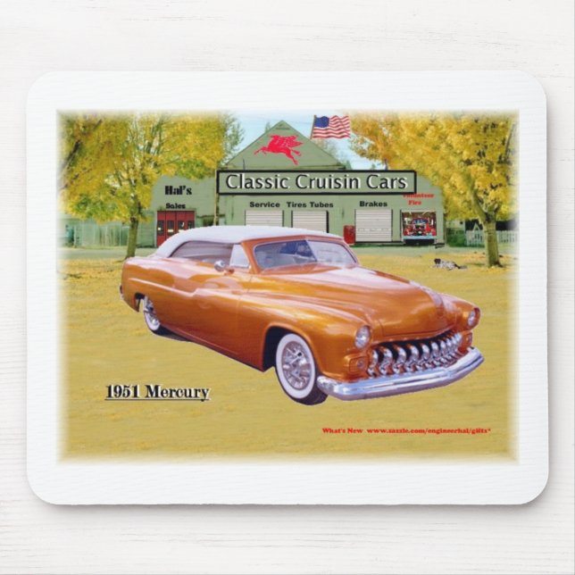 Klassische Cruisin Autos Mercury 1951 Mousrpad Mousepad (Vorne)