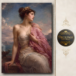Klassische Dame mit rosafarbenem Seidenschal Seidenpapier