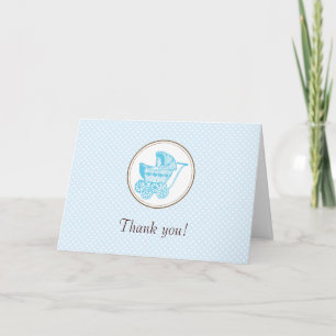 Klassische Dankeskarten für Baby-Shower mit Kinder Dankeskarte