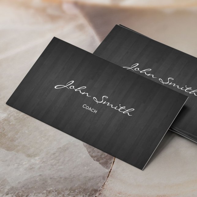 Klassische Dark Wood Coach Business Card Visitenkarte (Von Creator hochgeladen)