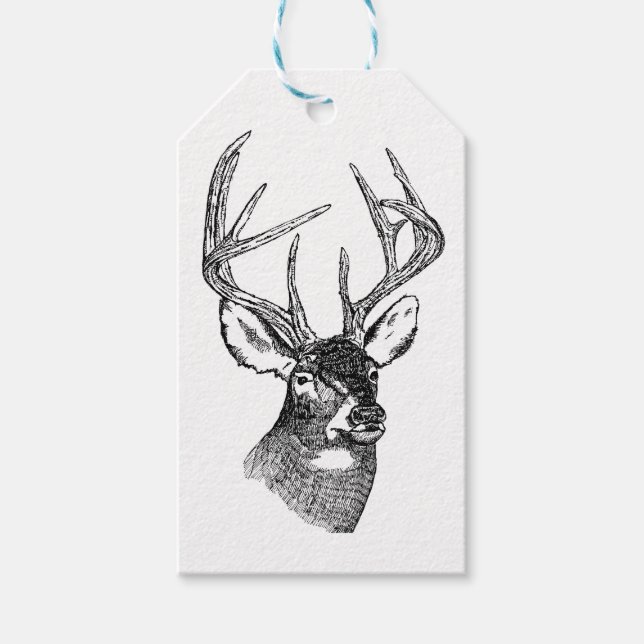 KLASSISCHE DEER-DESIGN GESCHENKANHÄNGER (Vorderseite)
