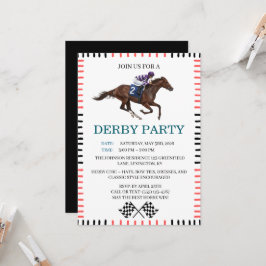 Klassische Derby-Party-Pferderennen-Einladung Einladung