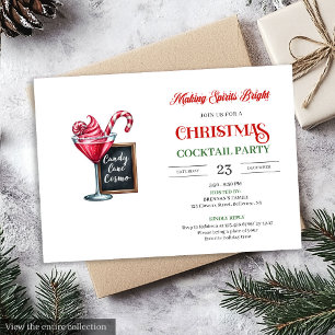 Klassische digitale Weihnachts-Cocktailparty-Einla Einladung
