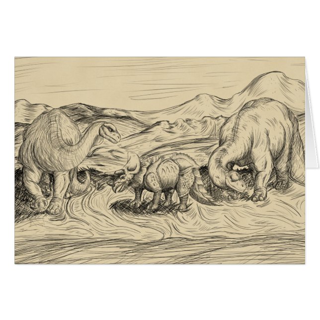 Klassische Dinosaurier (Vorderseite (Horizontal))