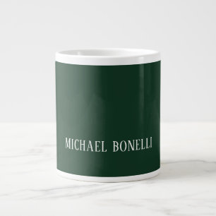 Klassische dunkelgrüne elegante Serifenschrift min Jumbo-Tasse