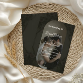 Klassische dunkle elegante Hochzeitseinladung Einladung