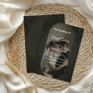 Klassische dunkle elegante Hochzeitseinladung Einladung