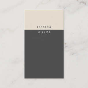 Klassische dunkle Grau- und Beige-Social Media-Ver Visitenkarte