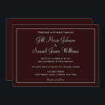 Klassische Dunkle Pflaume und graue Hochzeit Einladung<br><div class="desc">Hier wird eine klassische dunkle Pflaume und graue Hochzeitseinladung präsentiert. Mit einem dunklen Pflaumenhintergrund und grauem Text können Sie Ihre Informationen einfach mit den einfachen Vorlagen einfügen. Stehen Sie heute von der Menge ab!</div>