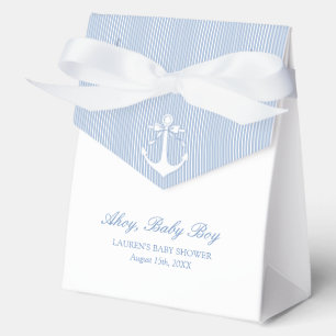 Klassische einfache Ahoy Baby Boy nautische Dusche Geschenkschachtel