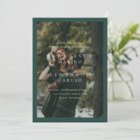Klassische einfache Fotohochzeit in Smaragdgrün