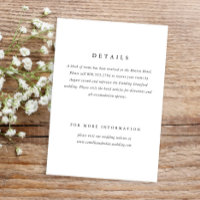 Klassische, einfache Minimal-Elegant-Art Hochzeit