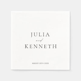 Klassische einfache neutrale Hochzeit Serviette