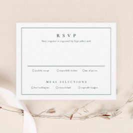 Klassische, einfache Sauberkeit Elegante Hochzeit Einladung