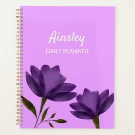 Klassische, einfache violette Blumen elegant anpas Planer