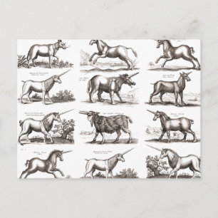 Klassische Einhorn Antike Mythische Magische Kreat Postkarte