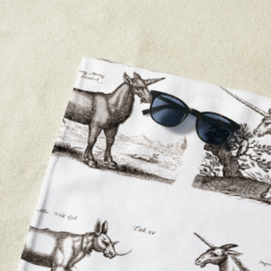 Klassische Einhorn Antike Mythische Magische Kreat Strandtuch