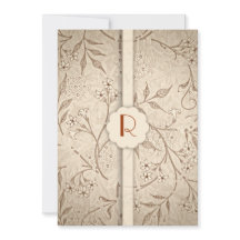 klassische Einladung zur Hochzeit mit Blumen