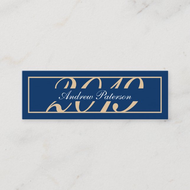 Klassische Einsteckkarte für den Abschluss aus Ede Telefonnummerkarte (Vorderseite)