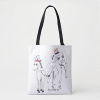 Klassische Elefant-u. Esel-Tasche