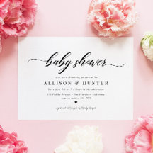 Klassische Elegance Calligraphy Script Baby Shower