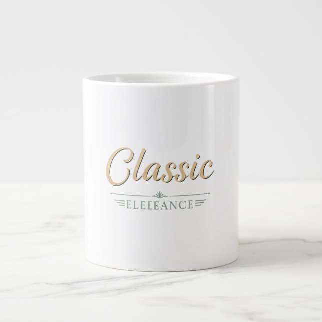 Klassische Elegance Jumbo-Tasse (Vorderseite)